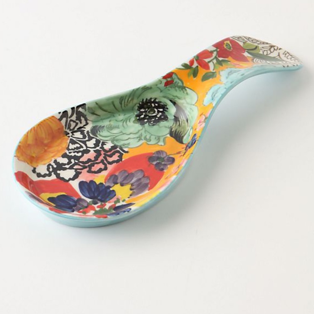 Anthropologie Painted Amaryllis Spoon Rest